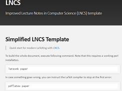 Simplified LNCS Template Screenshot 1