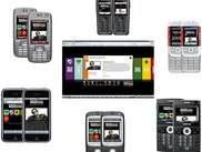 Rock Werchter mobile site on  a myriad of mobiles