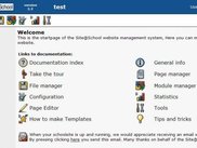 Main admin screen
