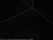 Wireframe view showing the structure of the terrain.