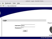 The login page