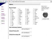 The options page