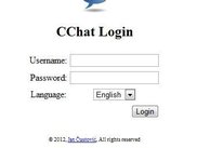 Login screen
