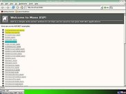 Mono XSP examples page running on SNAPPIX