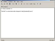 GUI showing the editor and text with Mediawiki markup
