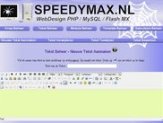De tekstverwerker van het speedymax cms systeem