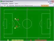 Soccer field showing player and ball movement
