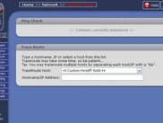 Network->Network Tools page with ping check minimized