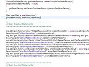 The generated code based upon the spring definition