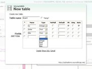 SQLiteDBMS client Table builder