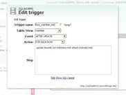 SQLiteDBMS client Trigger wizard
