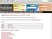 Information about race (horse) and pedigrees related to race