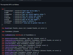 Stats Golang Statistics Package Screenshot 1