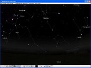 A night sky with constellations' lines