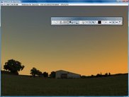 A twilight sky, with the floating toolbar