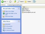 Generated entity, data class, and insert/update stored proc