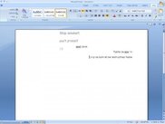 Example of viewing messages while working in winword