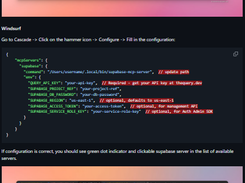 Supabase MCP Server Screenshot 1