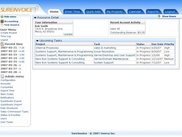 The home page for user's allows  you to quickly view tasks