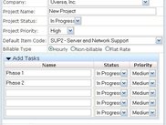 Quickly create new projects and tasks