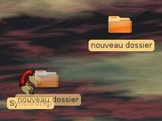 With desktop icon, drag the folder on it