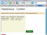 Confirm or edit your actions in SQL before execution.