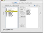 Project window: File and search management