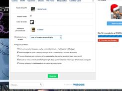 preferencias de la extension