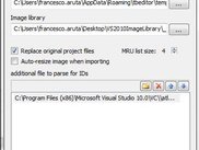 Toolbar Editor options window