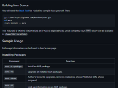 The Aura Package Manager Screenshot 1