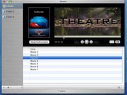 The visualizer window, with all video files you added. 