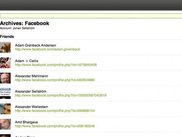 List of Contacts imported from Facebook.