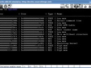 An advanced memory map generated by the bootstrap kernel