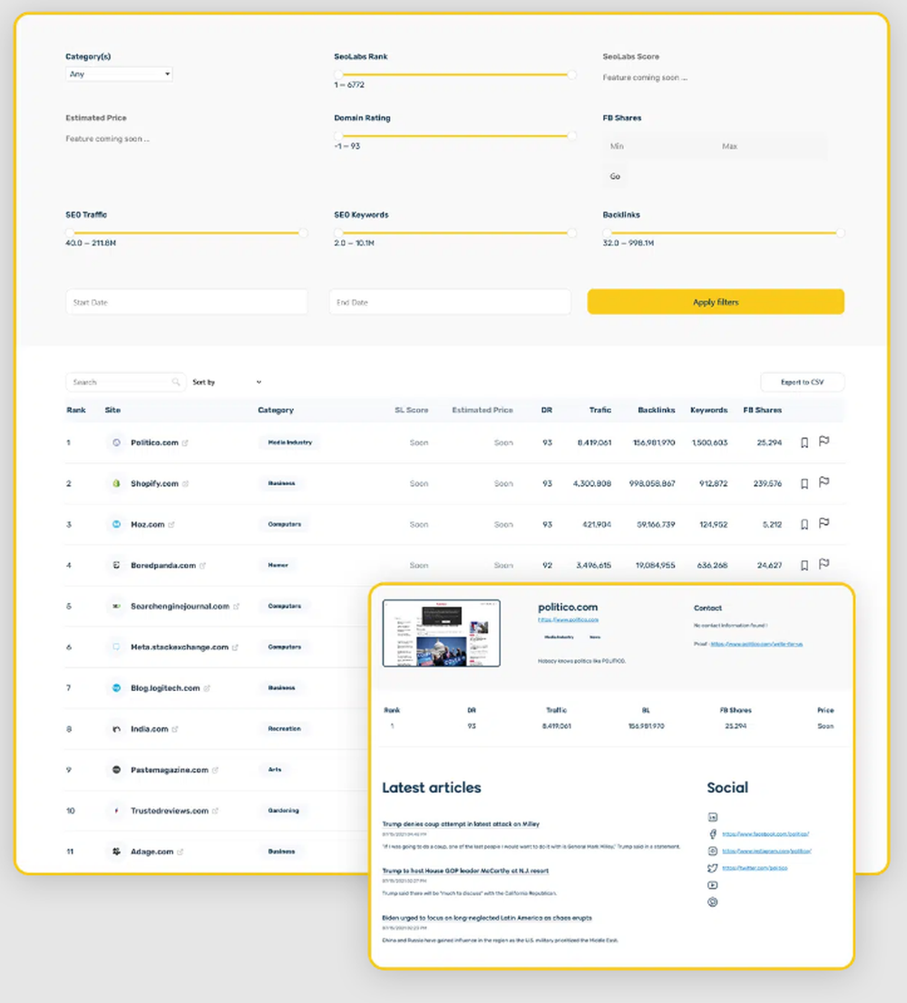 SeoLabs Screenshot 1