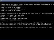 Sever help running in terminal