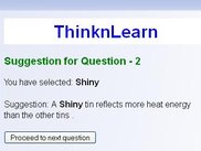 Suggestion screen