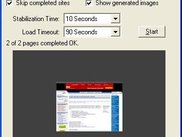 Display of thumbnails as generated.