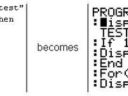 Source in Notepad, and the compiled source on the TI-84+