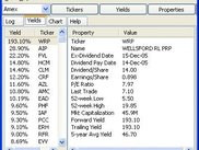 Sample Yield Information Screen