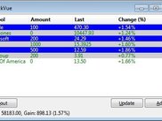 The status bar shows the summary of the 3 selected stocks.