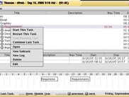 Main window with context menu