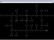 An ascii map display of the automapper