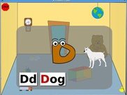 What happens when the child presses the letter "D"