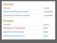 The archive page that shows .torrent files and downloads