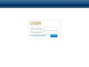 The login page and basic theme set