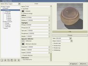 The material editor.