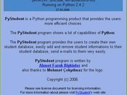 PyStudent About GUI