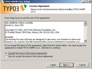 Licence page of the installer