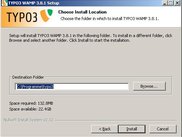 Installation folder, a user can choose