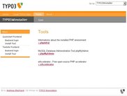 Localhost Tools-menu